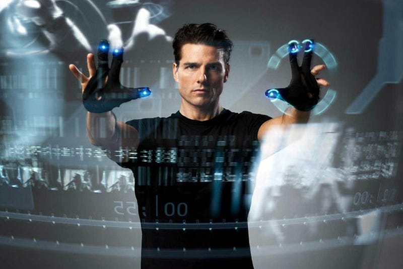 No, this isn’t AI-generated Tom Cruise. Credit: Spielberg, S. (2002). Minority Report. Twentieth Century Fox.