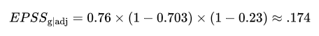 This example assumes a .23 control effectiveness rate for an additional control